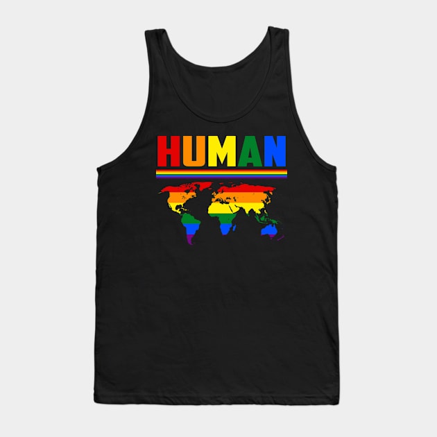 Human Rights Day and Gay Pride Day LGBT Tank Top by Ray E Scruggs